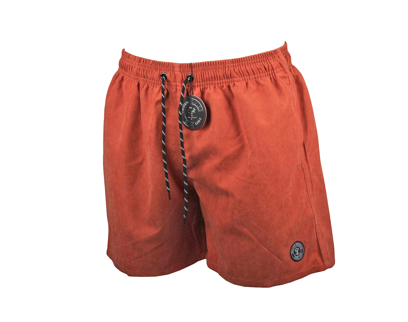 Mens Swim Shorts With Side Logo Red