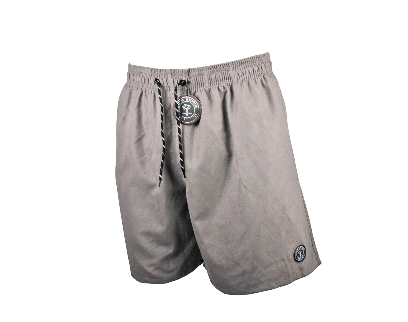 Mens Swim Shorts With Side Logo Grey