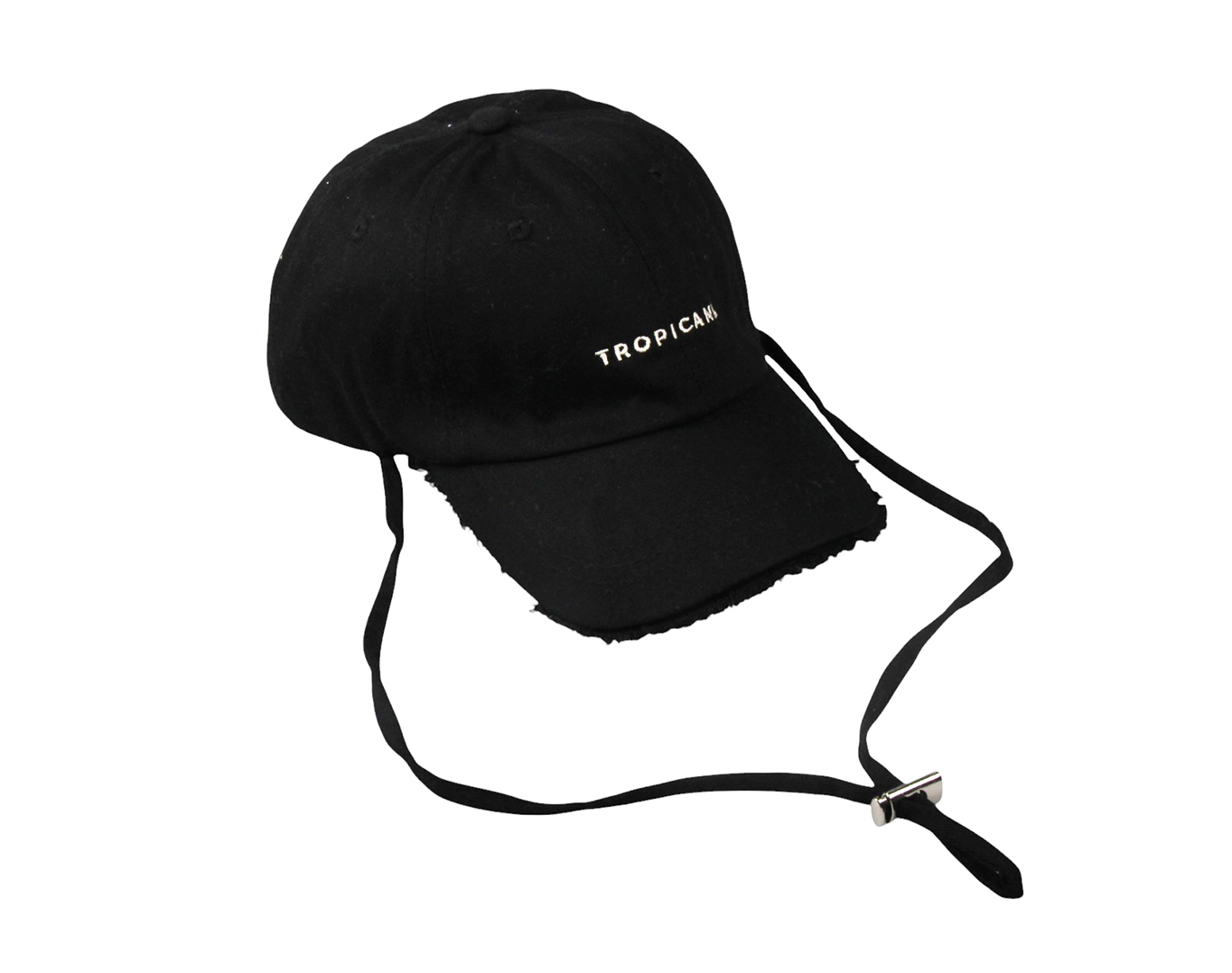 Baseball Cap Tropicana Embroidery Logo With Strap Black