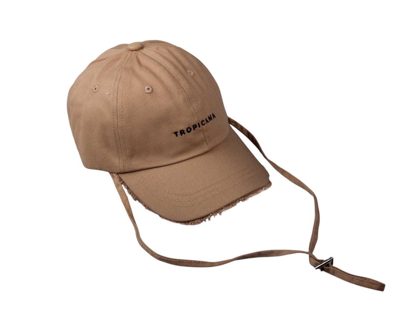 Baseball Cap Tropicana Embroidery Logo With Strap Camel
