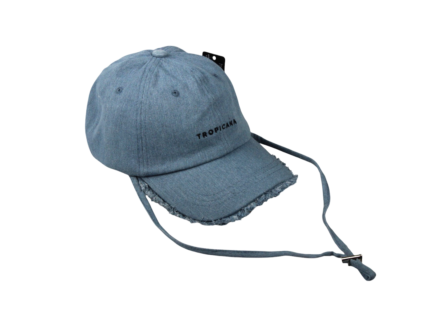 Baseball Cap Tropicana Embroidery Logo With Strap Denim Blue