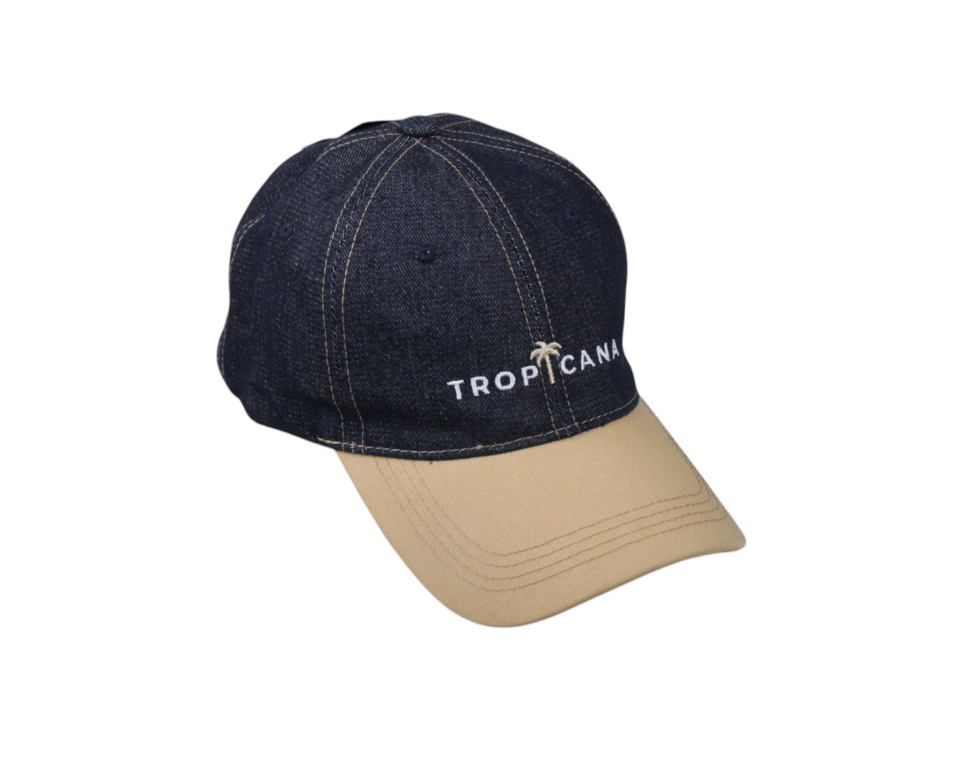 Baseball Cap Tropicana Embroidery Logo Beige