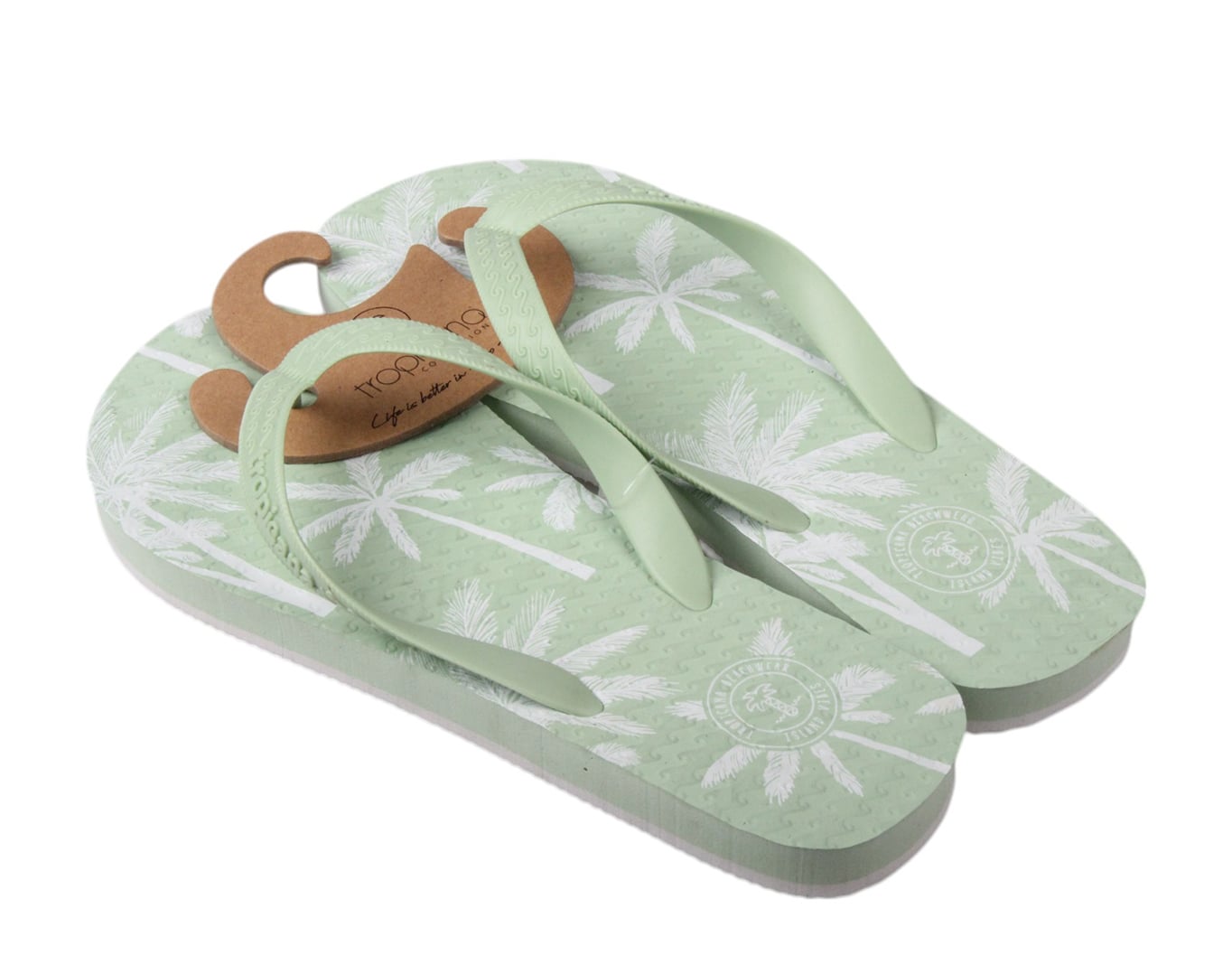 Men's Flip Flops Palms Pistachio