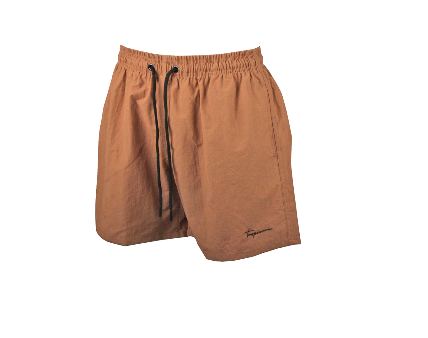 Mens Swim Shorts Solid Colour Camel