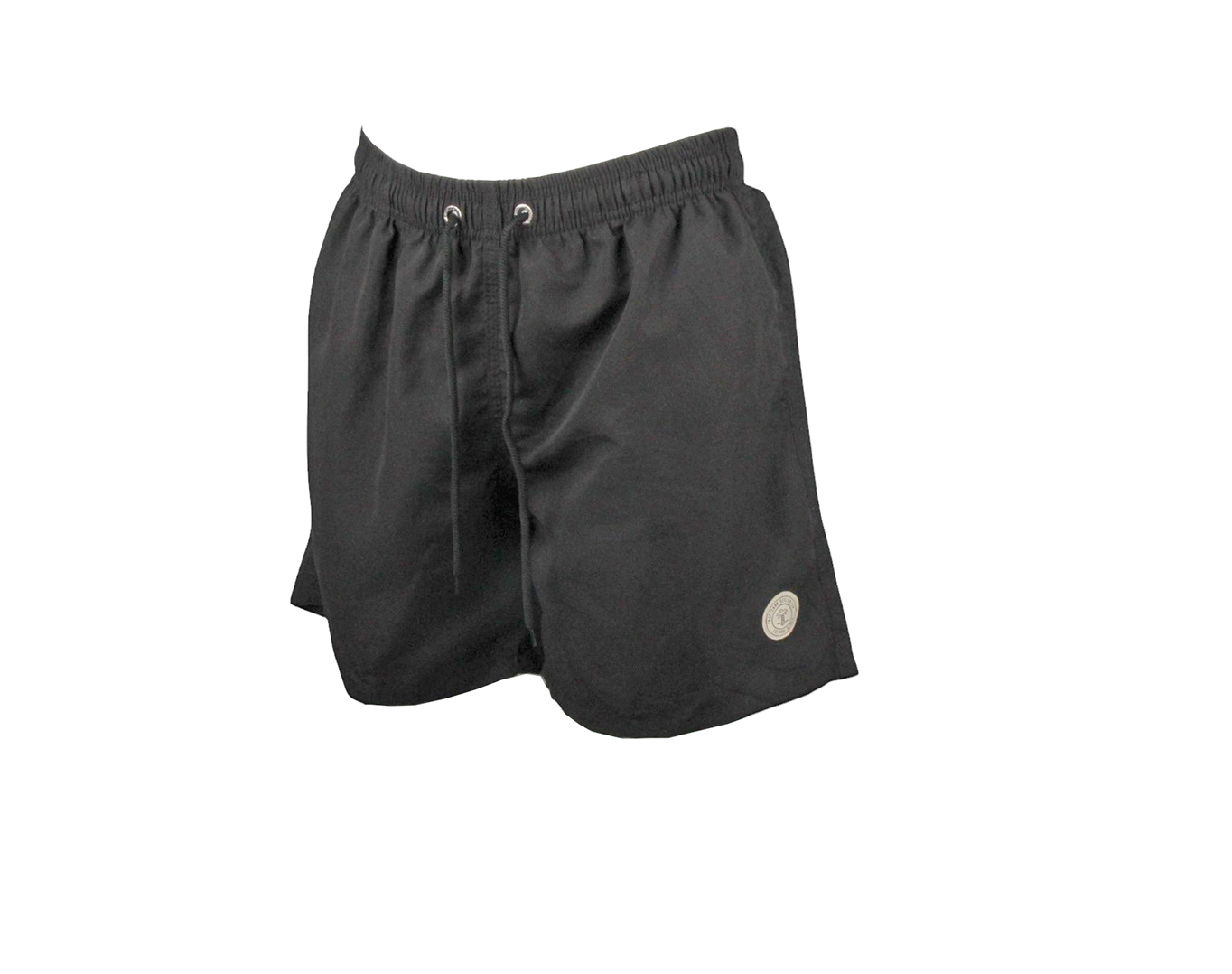 Men Shorts with Logo Patch Black