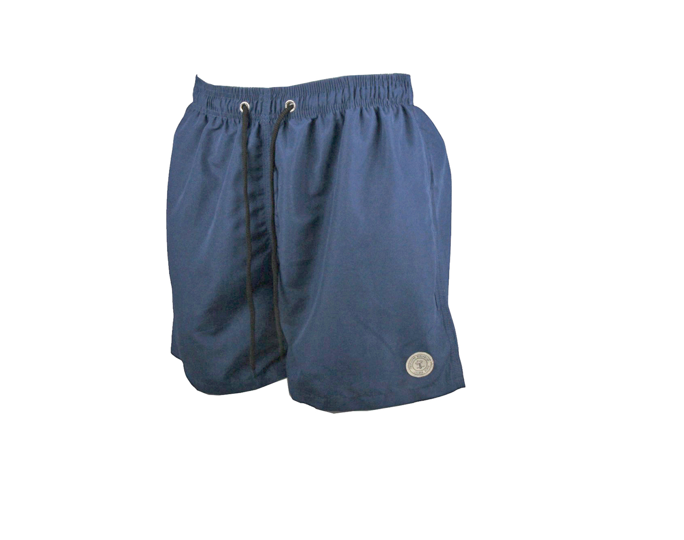 Men Shorts with Logo Patch Navy