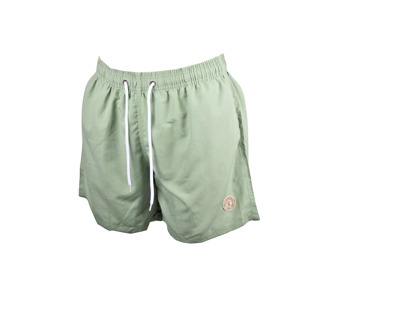 Men Shorts with Logo Patch Mint