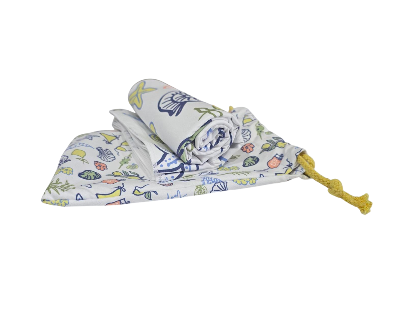 SUEDE BEACH TOWEL WITH POUCH ITALIAN SUMMER