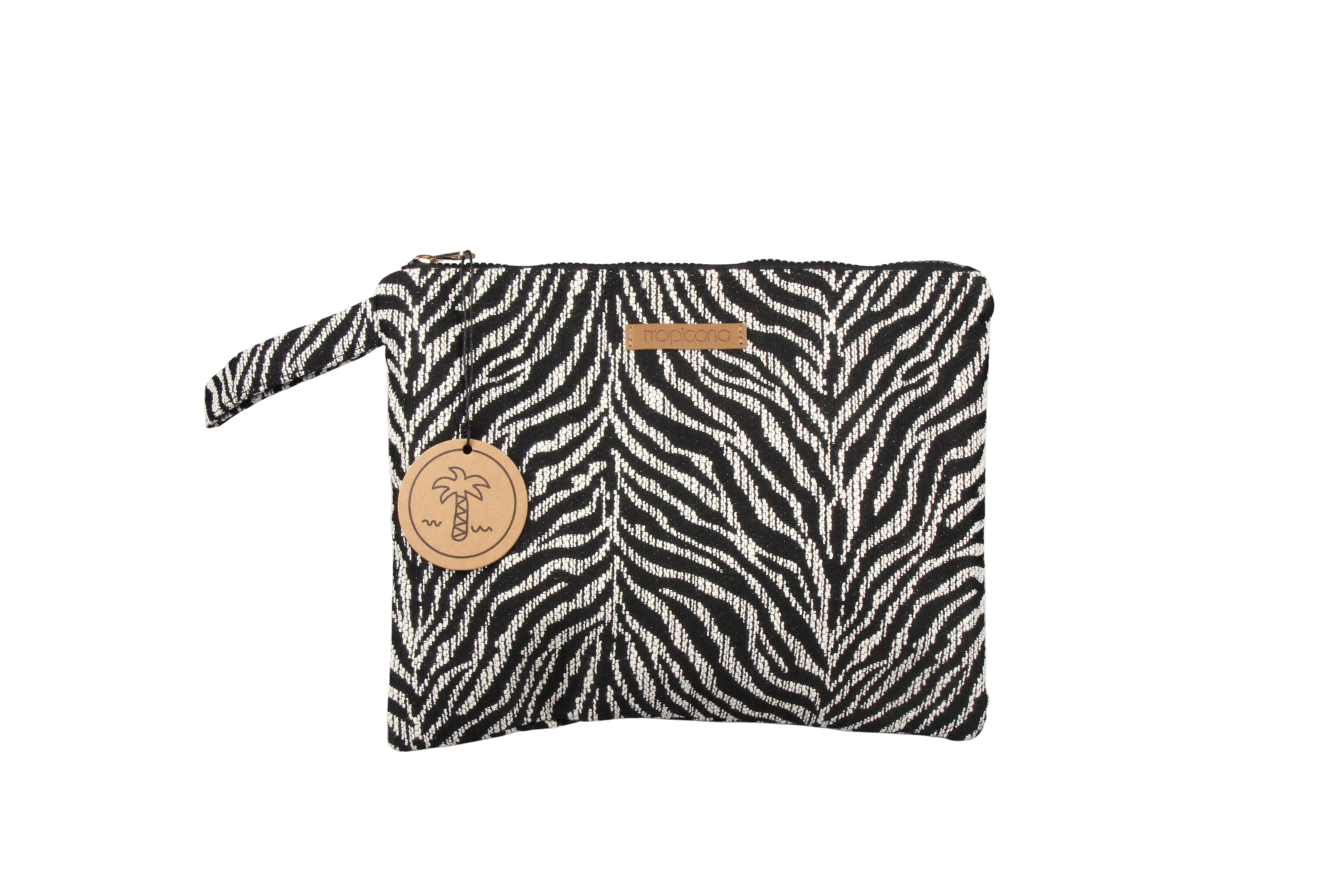 MEDIUM CLUTCH BAG ZEBRA BLACK