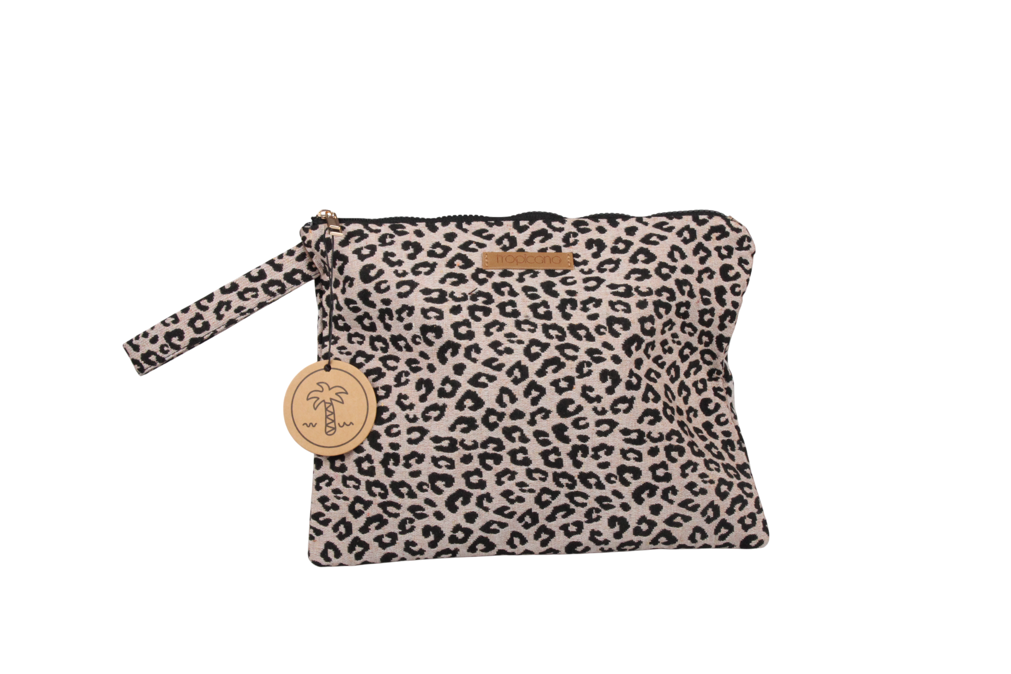 MEDIUM CLUTCH BAG LEOPARD BEIGE