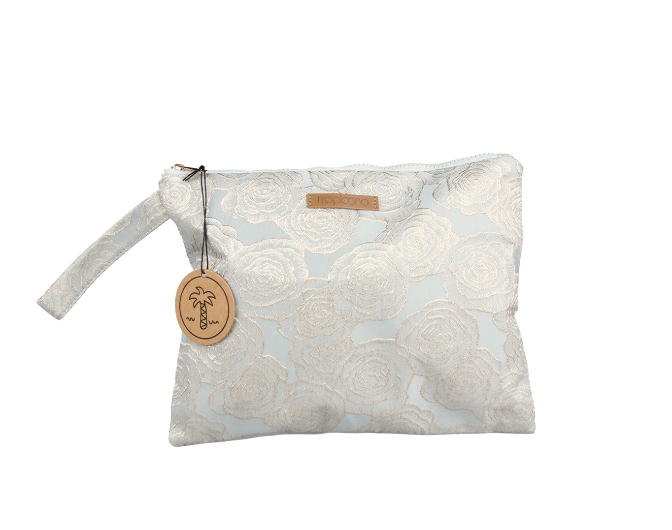 MEDIUM CLUTCH BAG ROSES SAGE