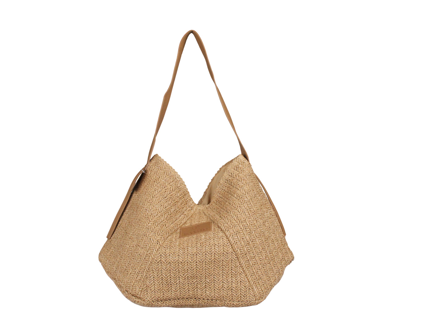 Straw Bag Tropicana Patch Brown