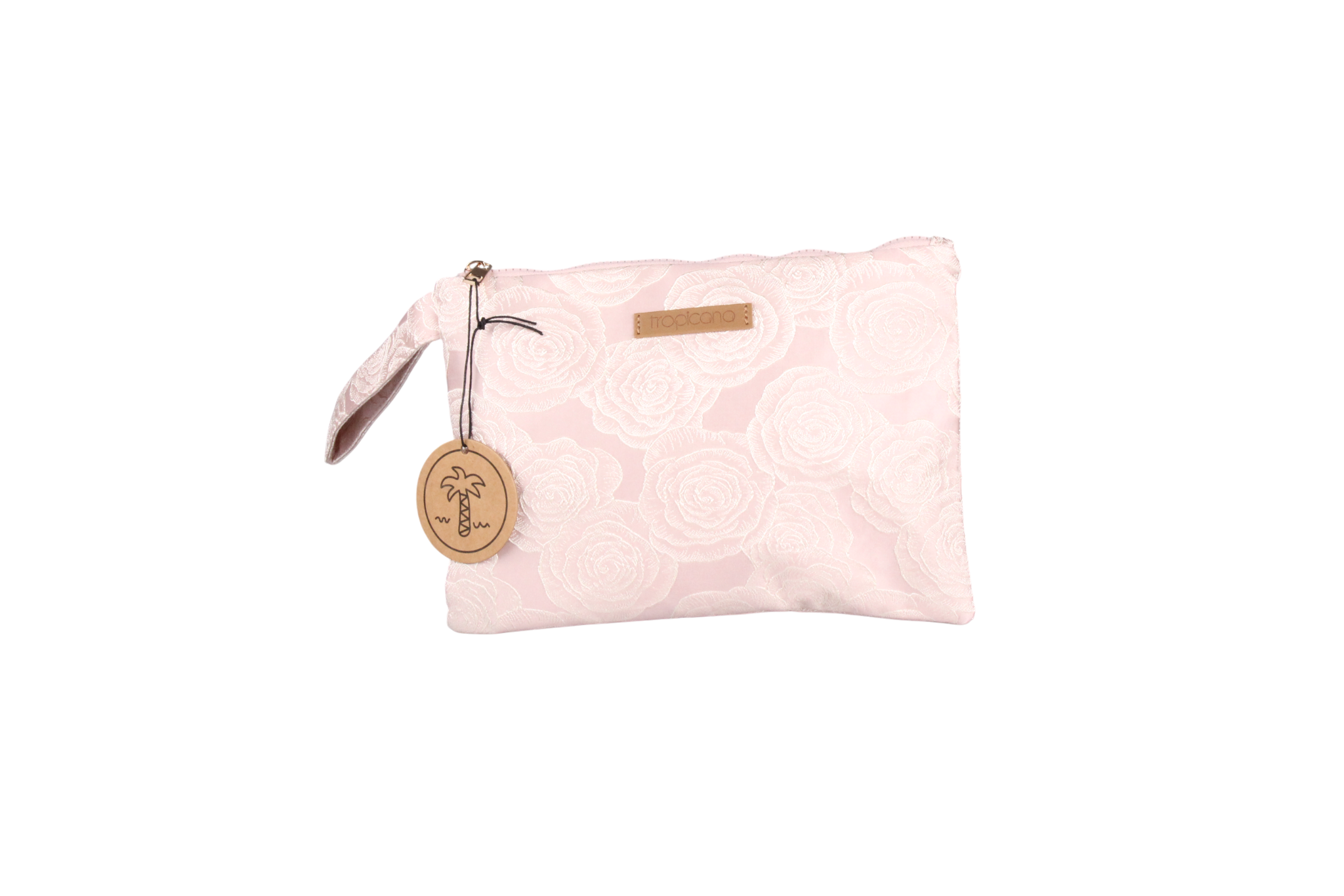 SMALL CLUTCH BAG ROSES PINK