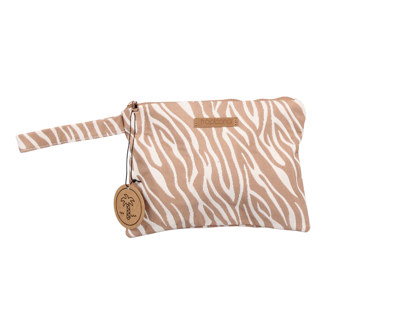 SMALL CLUTCH BAG ZEBRA BEIGE