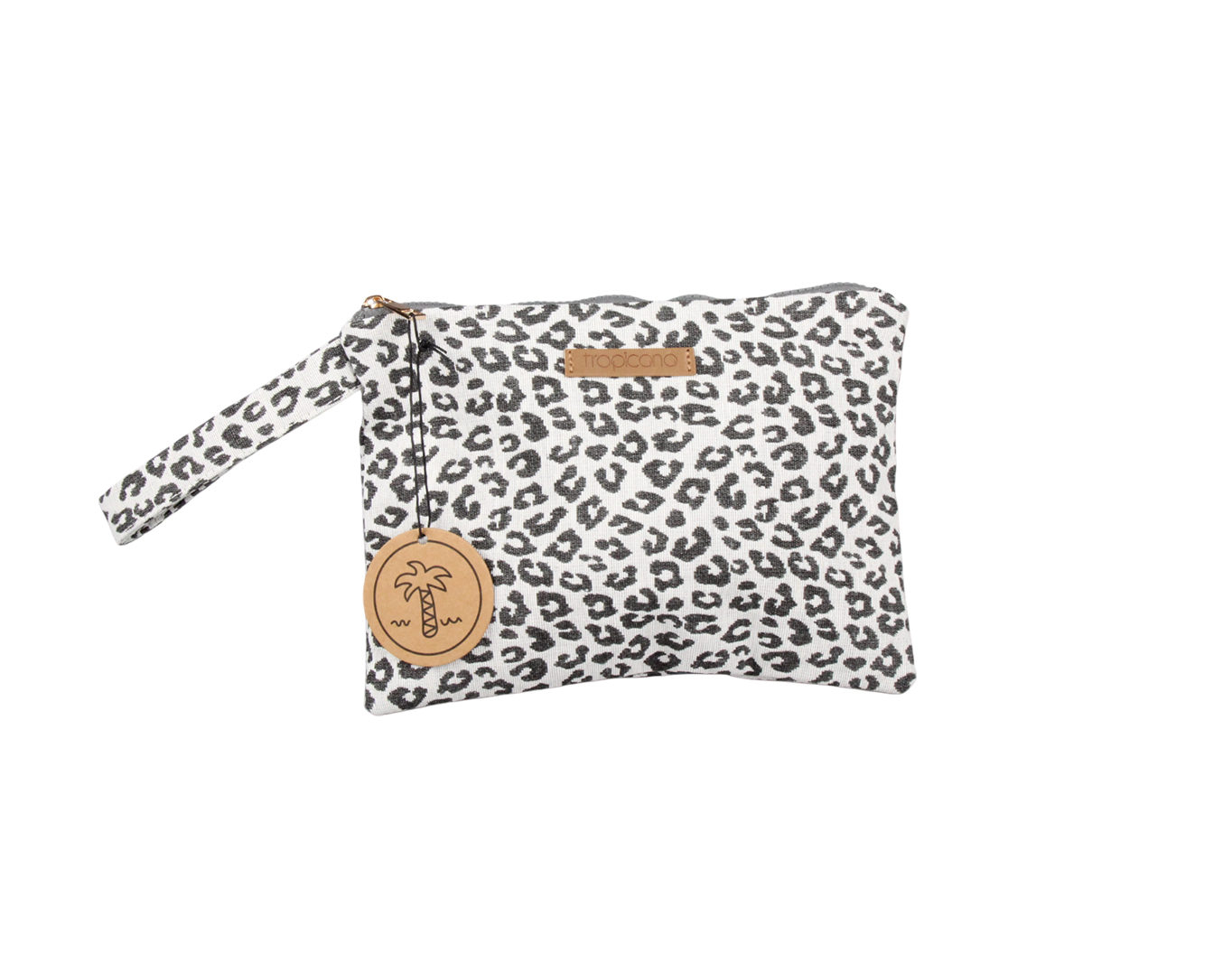 SMALL CLUTCH BAG LEOPARD GREY