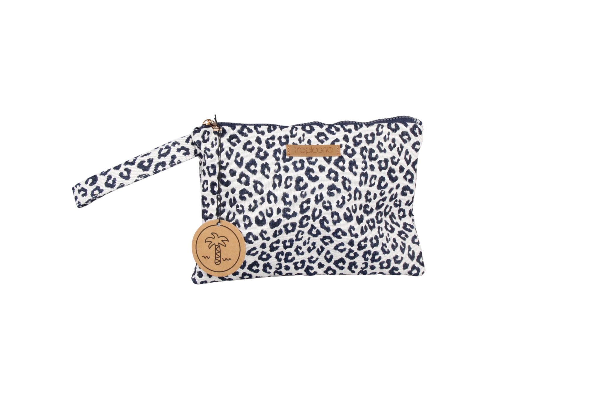 SMALL CLUTCH BAG LEOPARD BLUE