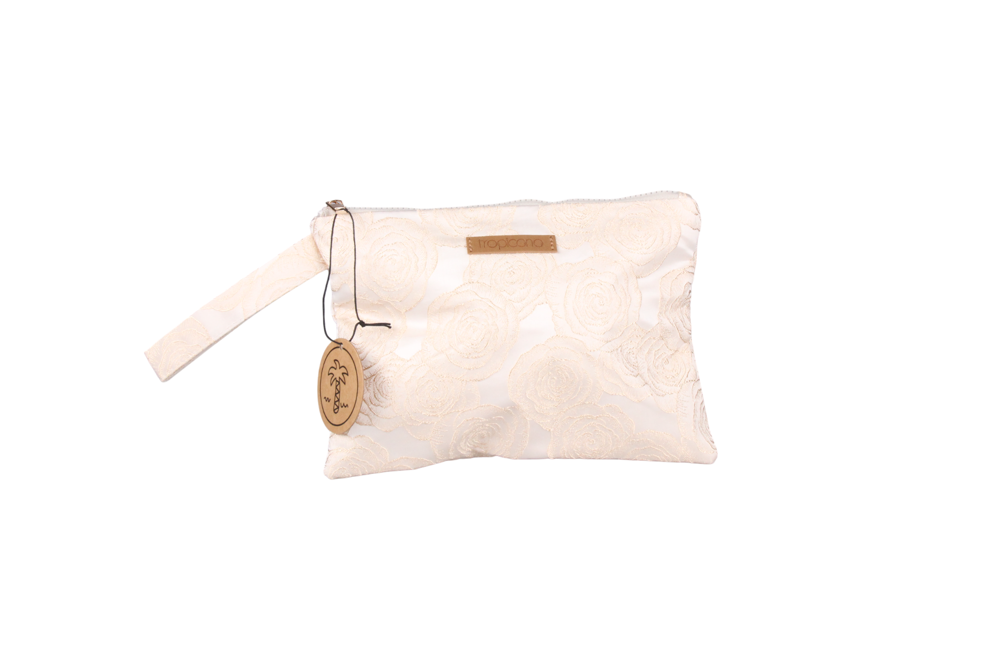 SMALL CLUTCH BAG ROSES BEIGE