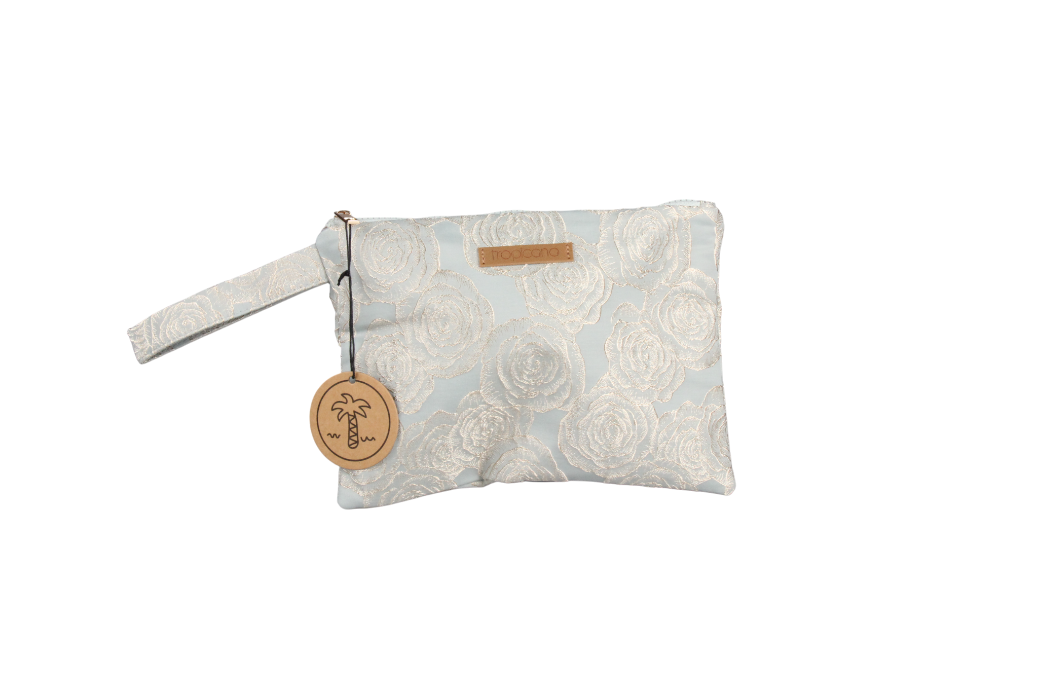 SMALL CLUTCH BAG ROSES SAGE