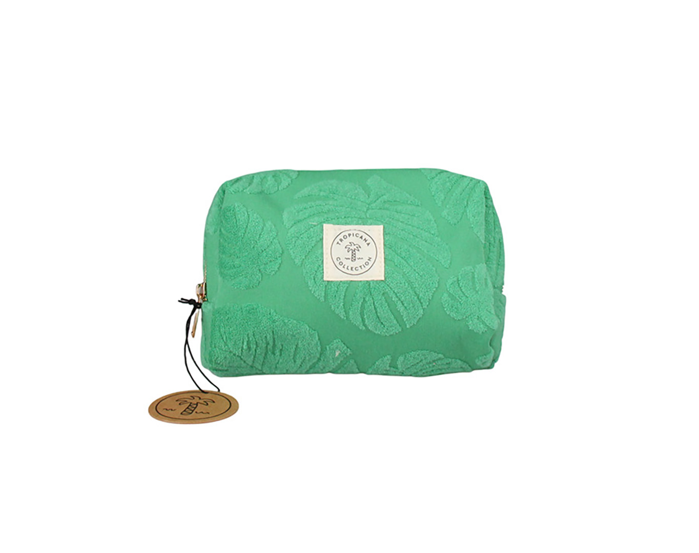 TERRY COSMETIC POUCH GREEN