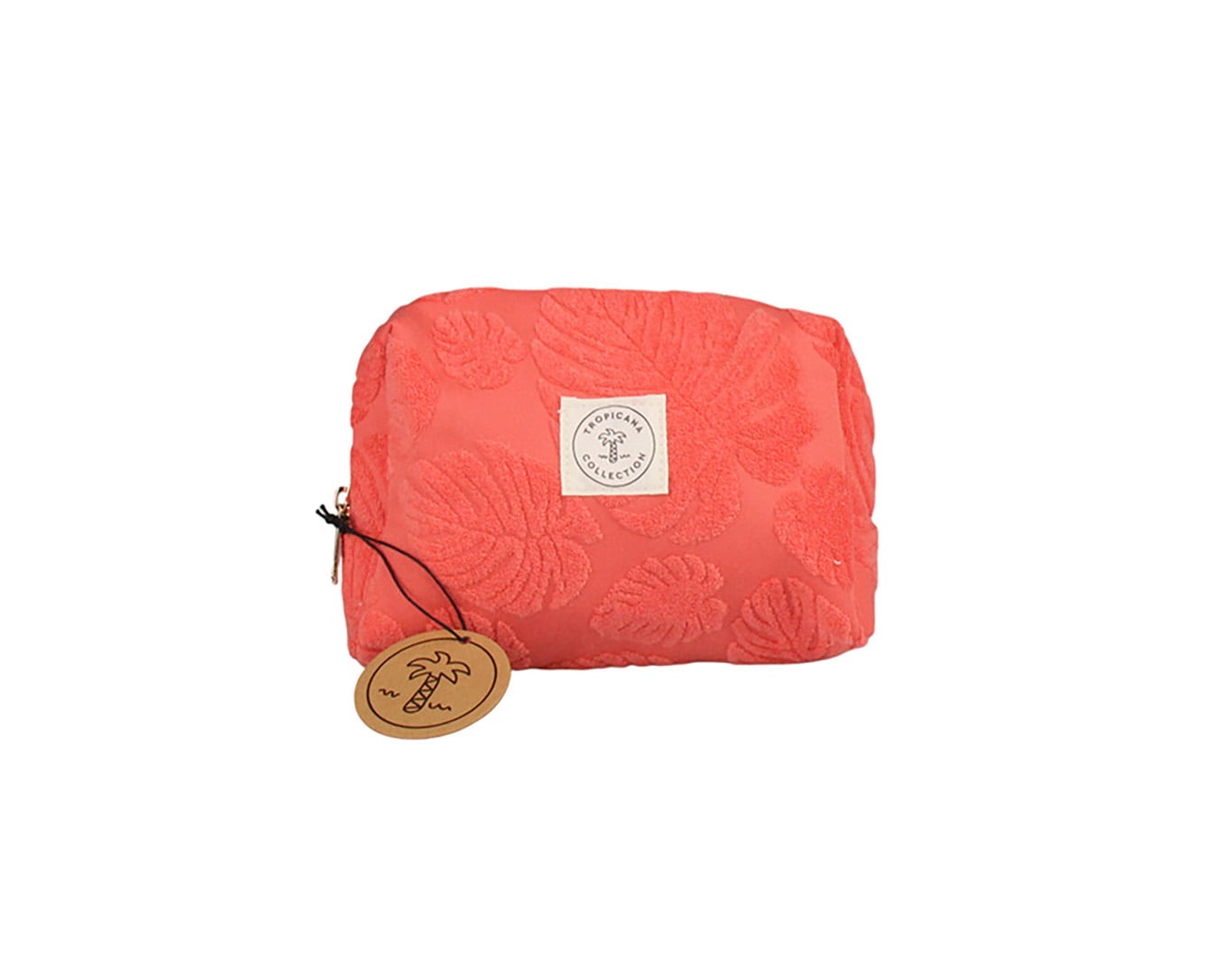 TERRY COSMETIC POUCH CORAL