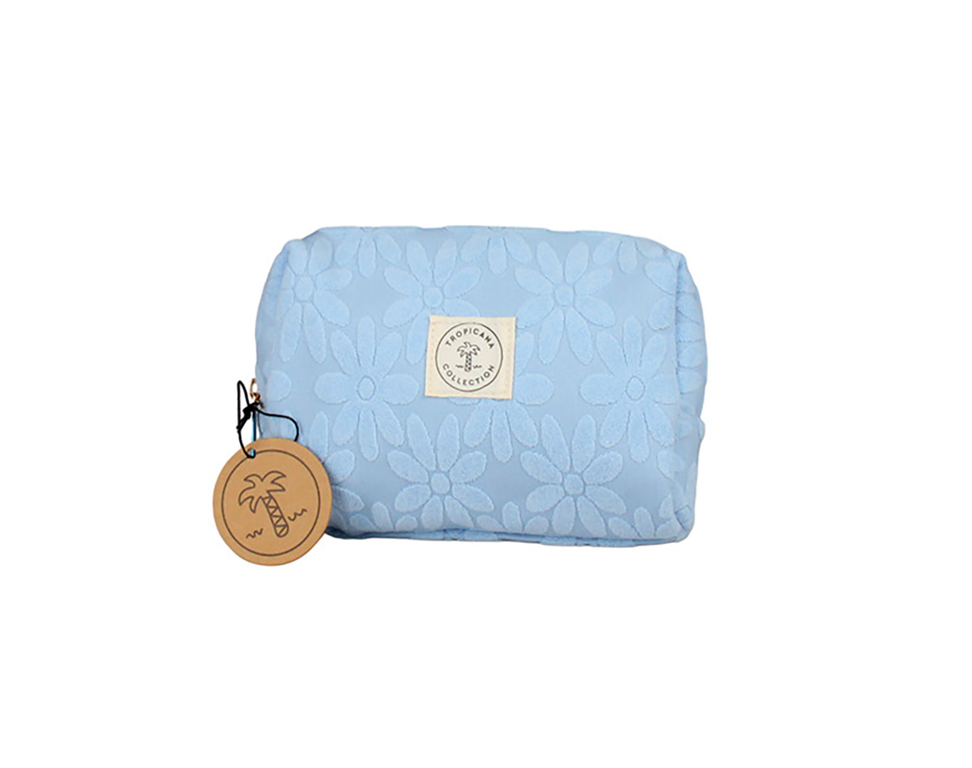 TERRY COSMETIC POUCH LIGHT BLUE