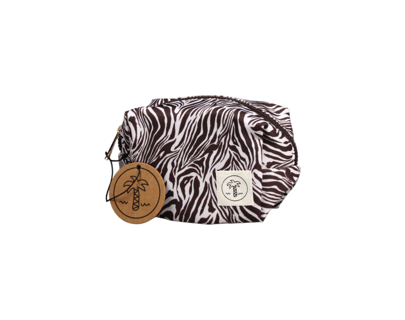 SMALL COSMETIC BAG ZEBRA PRINT