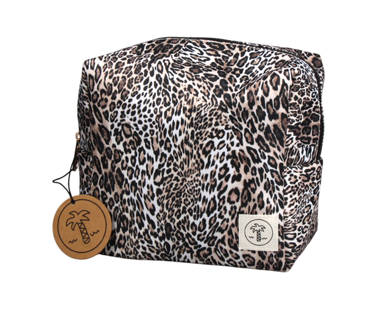 LARGE COSMETIC BAG LEOPARD PRINT