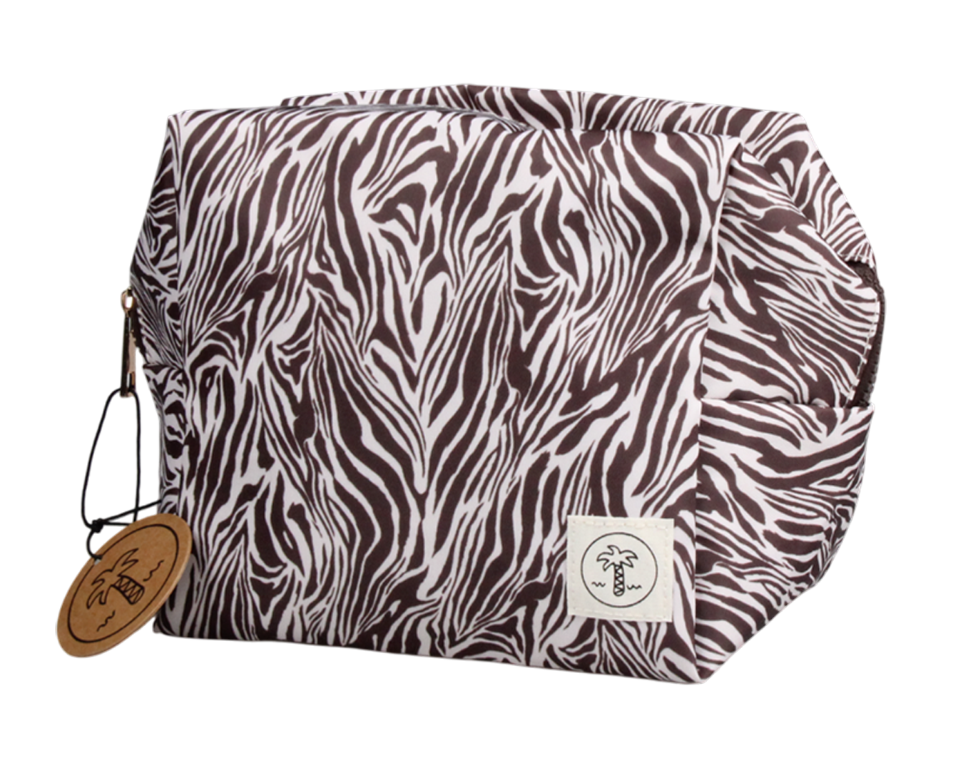LARGE COSMETIC BAG ZEBRA PRINT