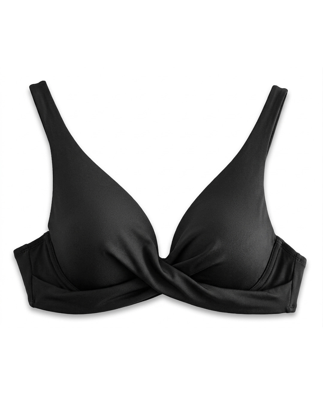 Top Curvy Bralette with Front Comb Black
