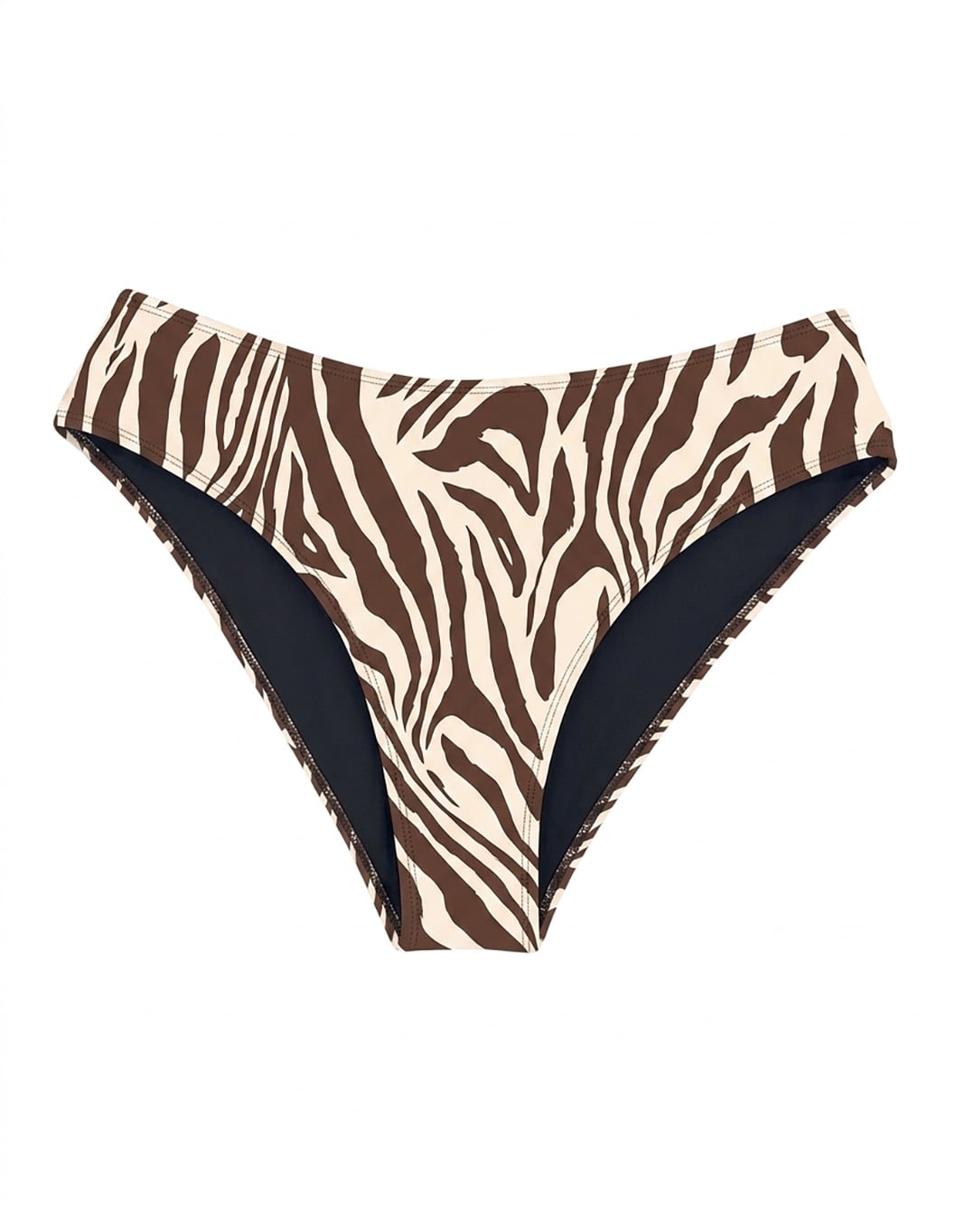 Bottom Curvy Mid High Waist Zebra