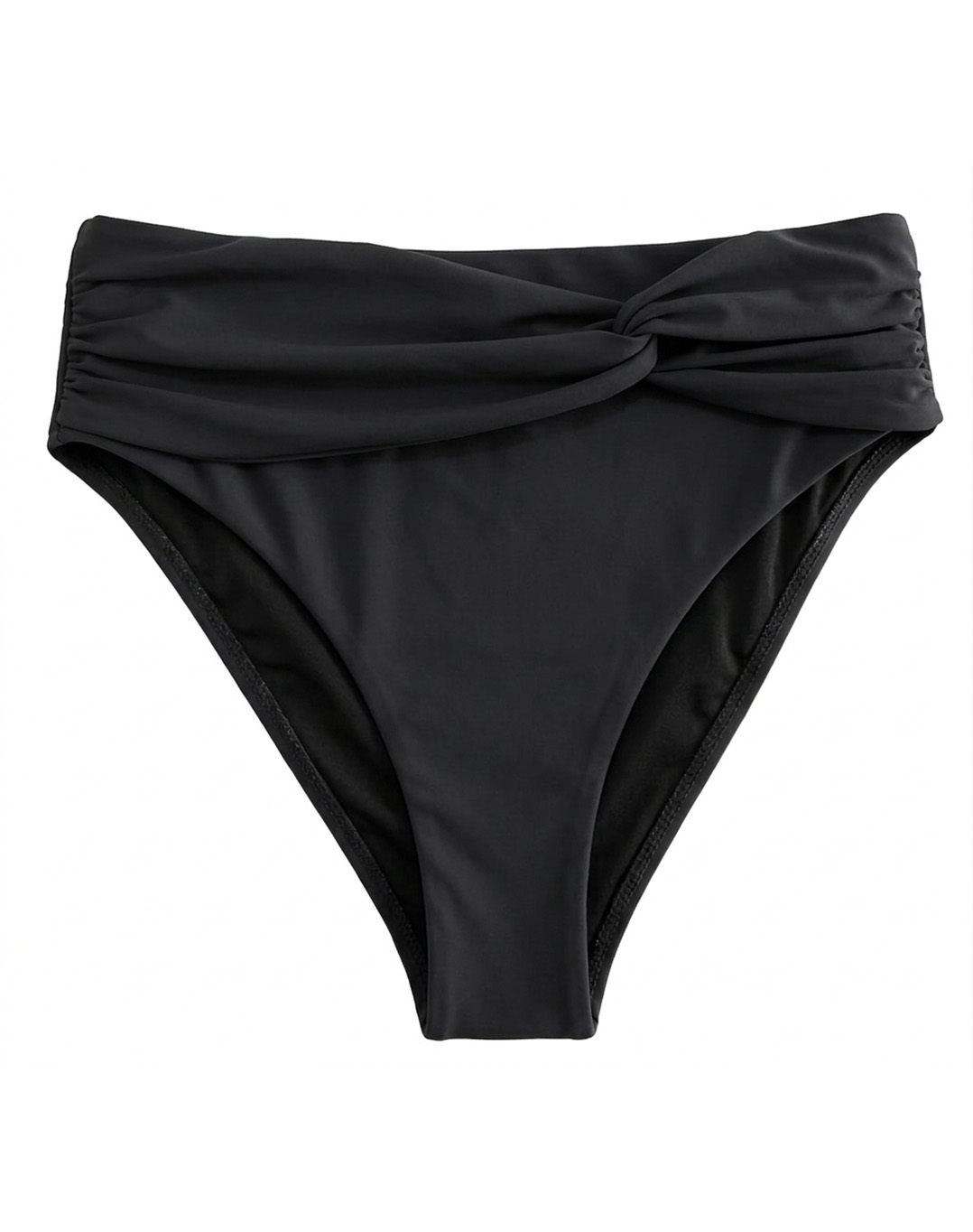 Bottom Curvy High Waist with Front Comb Black