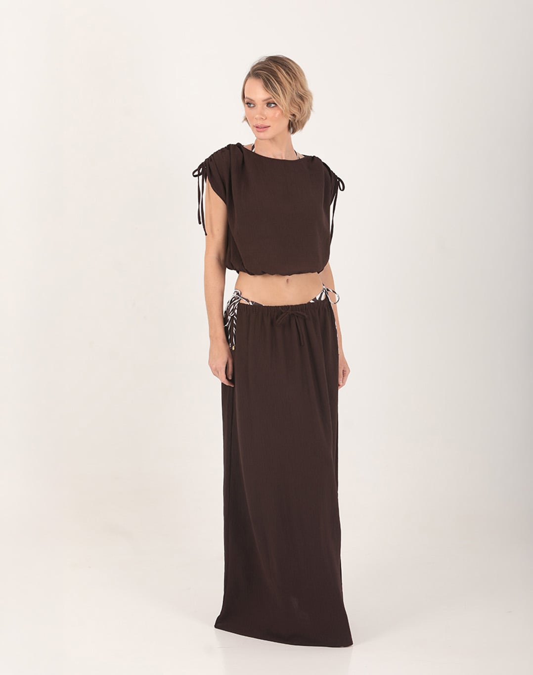 Jade Maxi Skirt Brown
