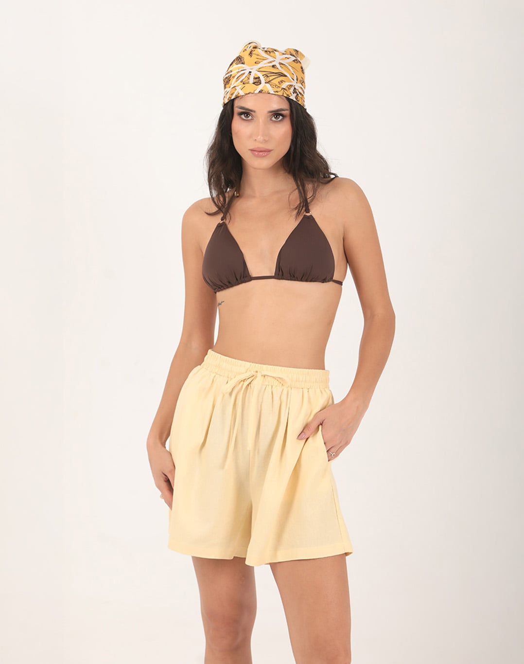 Sol Linen Short Light Yellow