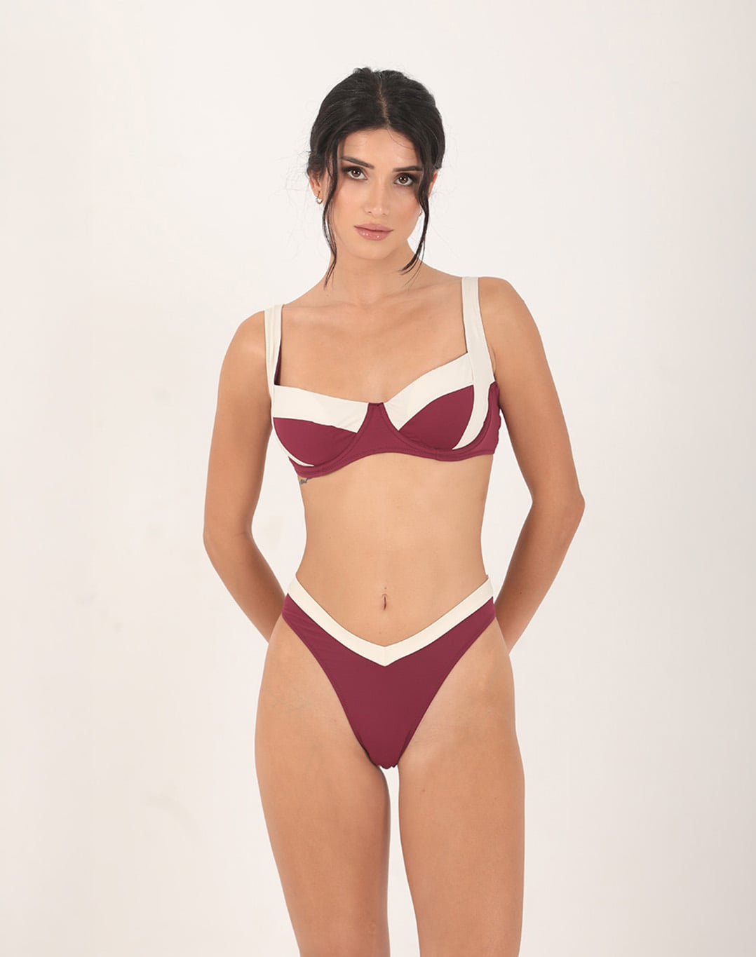 Top Balconette Underwire Bra Plum