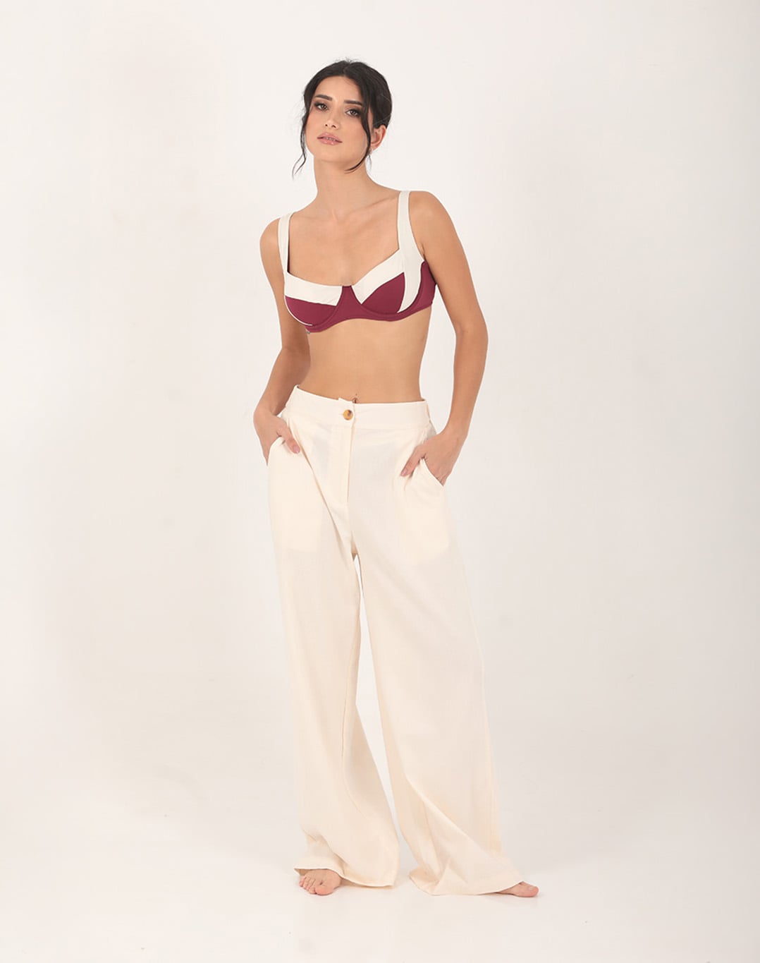 Elio Linen Pants Offwhite