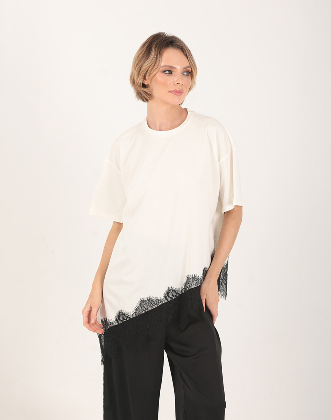 Halo Lace T-shirt Offwhite