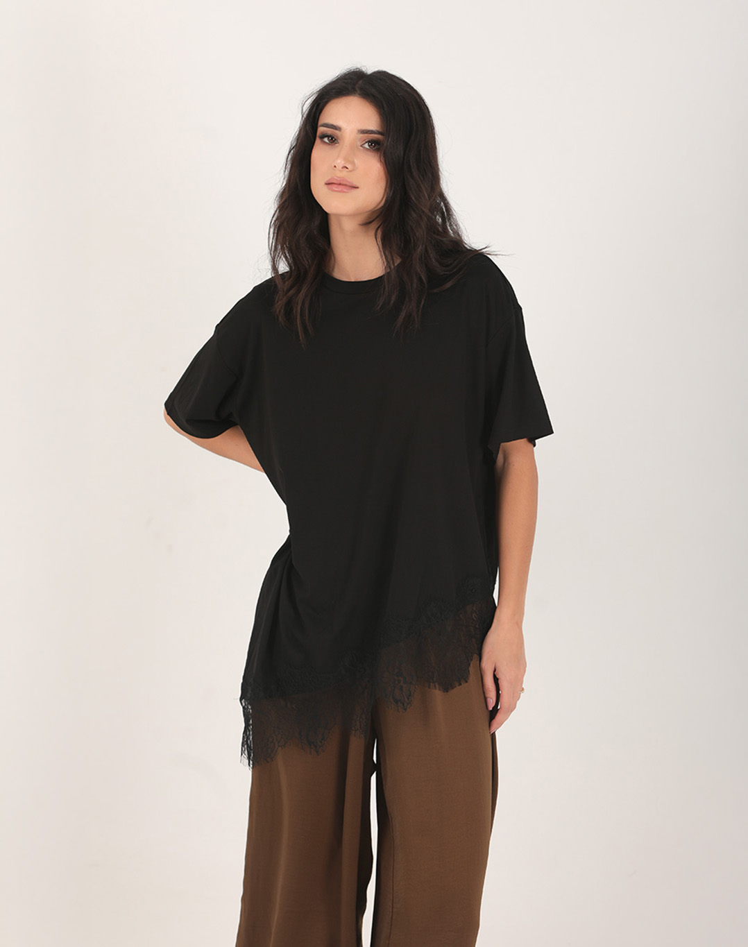 Halo Lace T-shirt Black