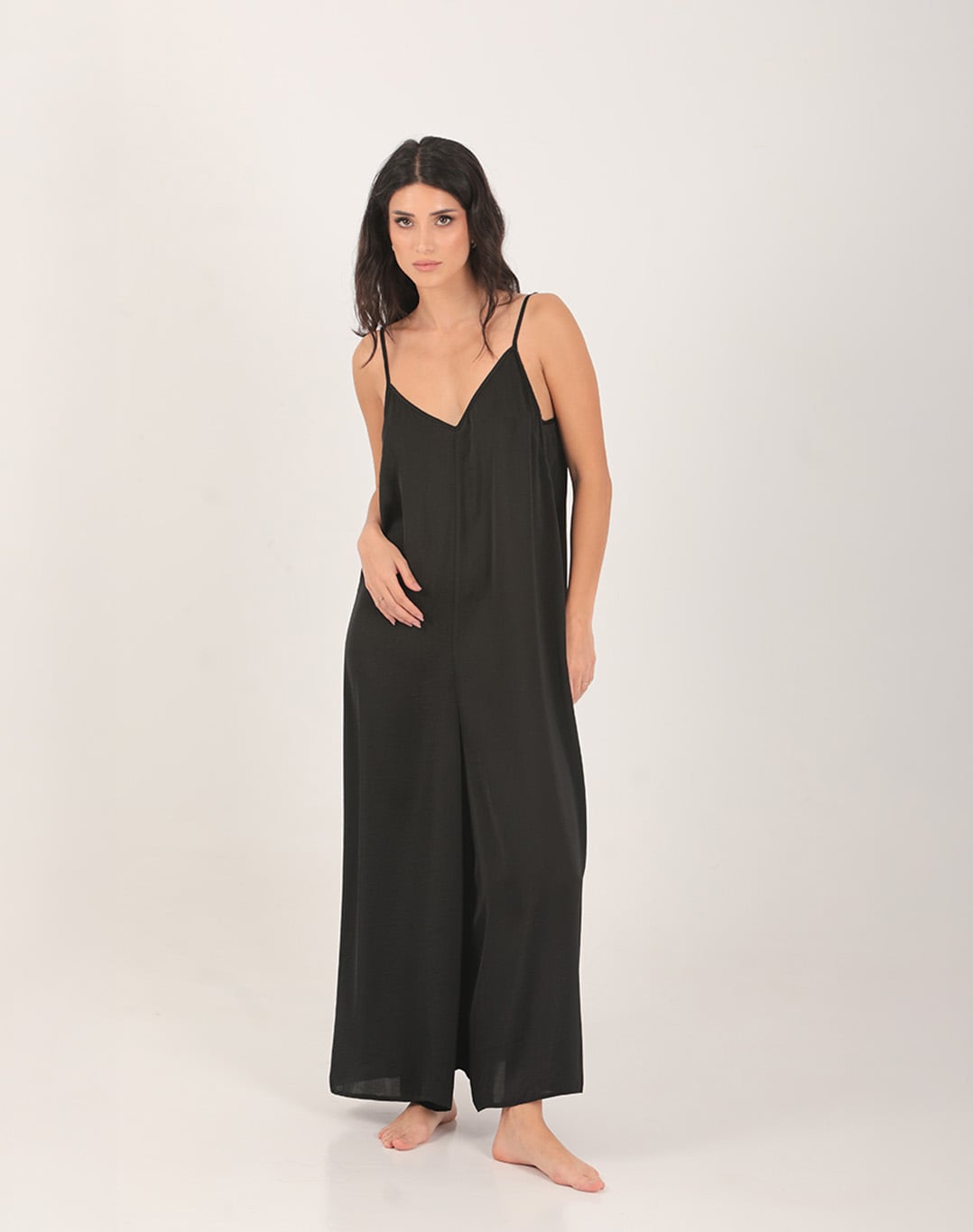 Sienna Silk Feel Jumpsuit Black