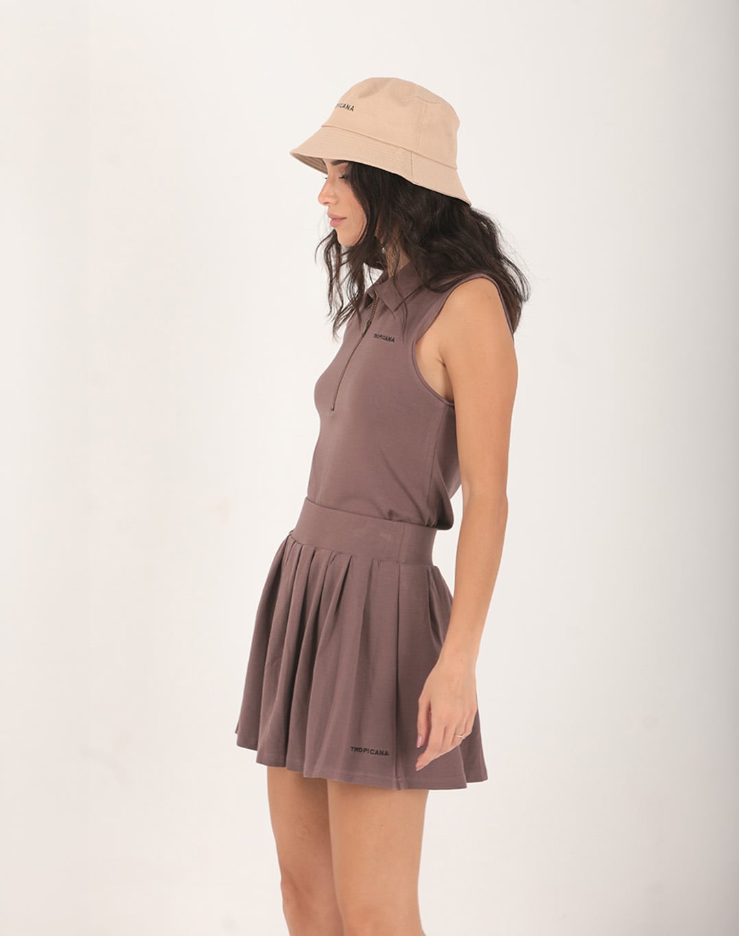 Lola Mini Skirt Brown