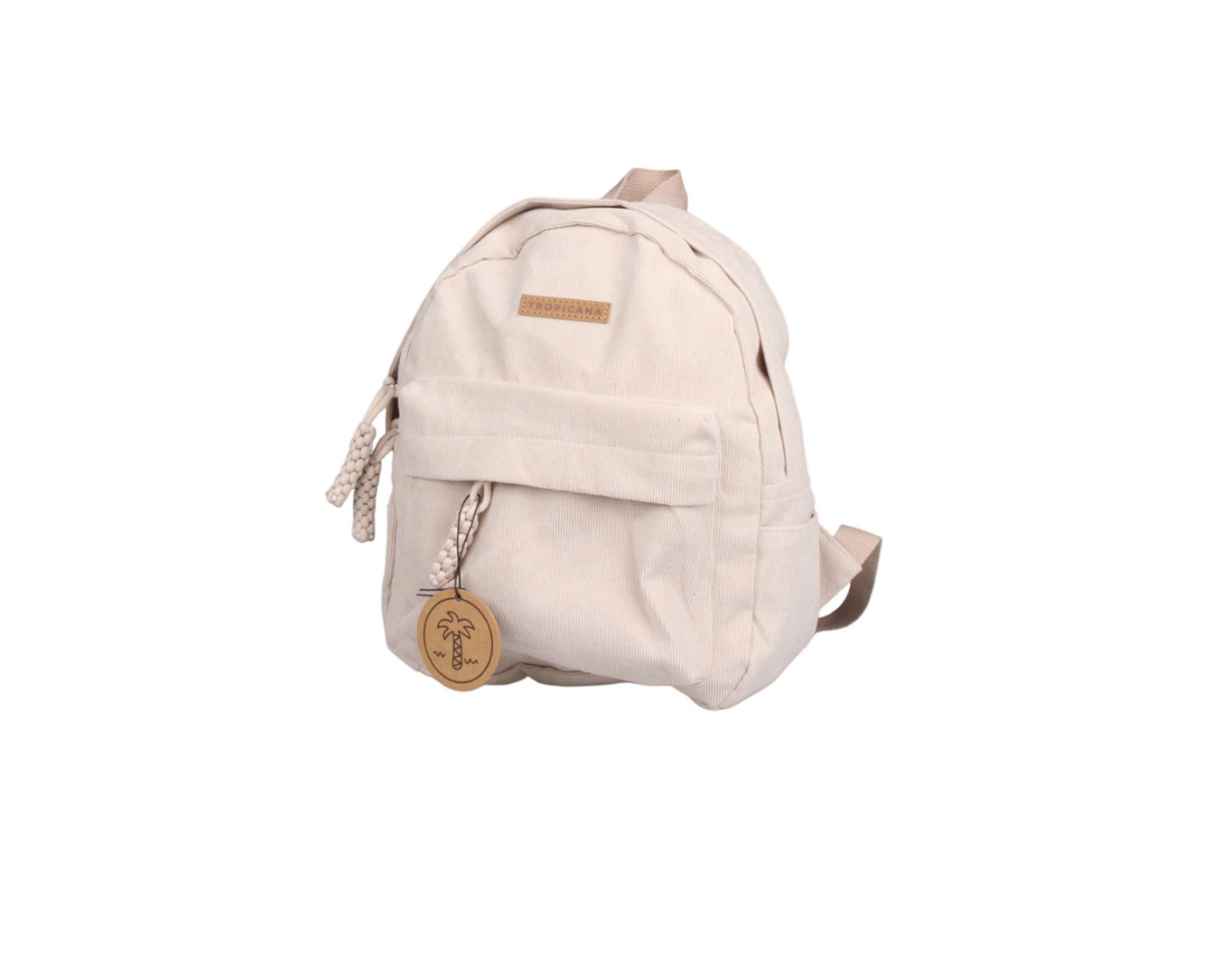 MINI CORDUROY BACKPACK BEIGE