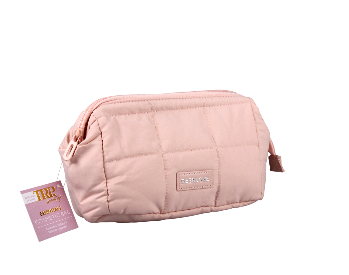 LARGE QUILTED COSMETIC BAG PINK