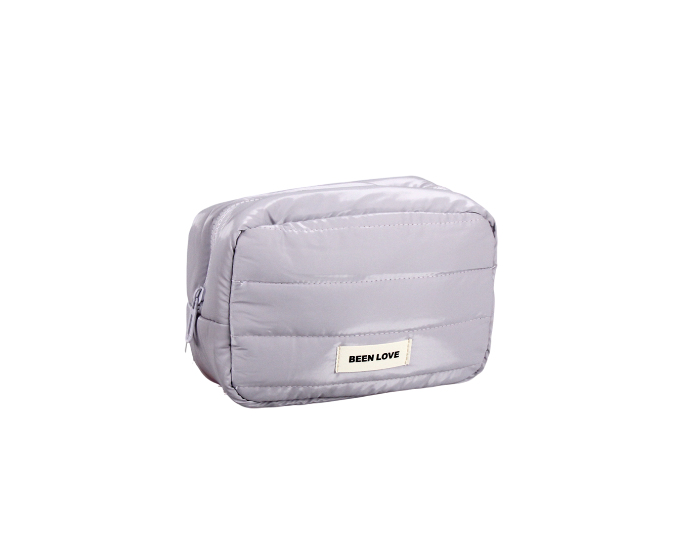 MEDIUM QUILTED COSMETIC BAG PURPLE