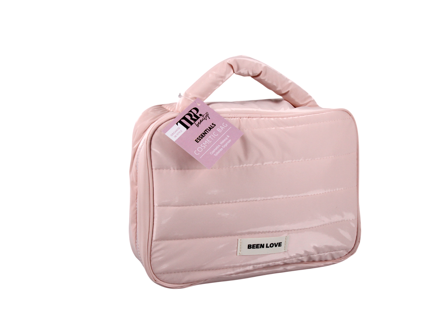 LARGE QUILTED COSMETIC BAG PINK
