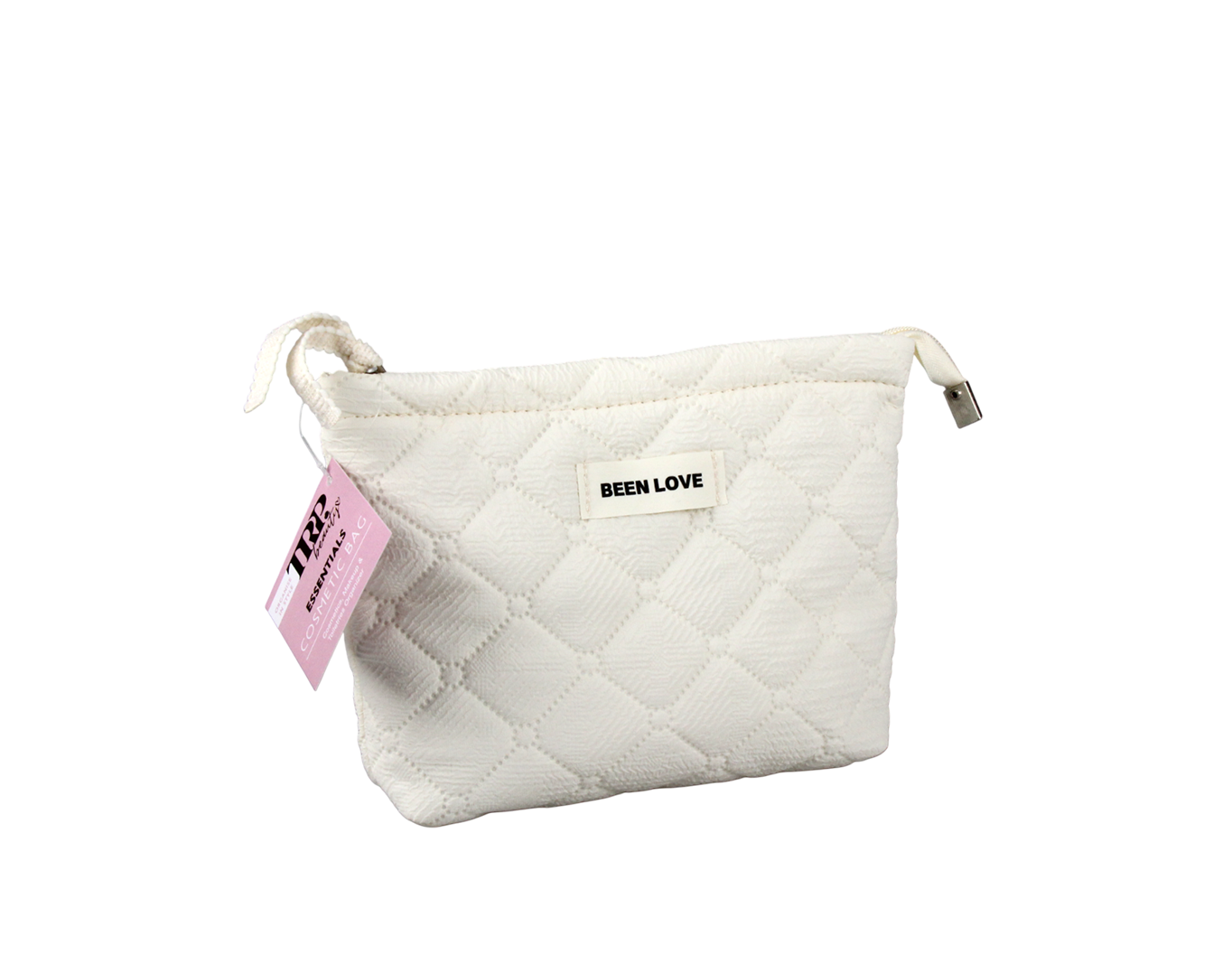 SMALL QUILTED COSMETIC BAG OFF WHITE